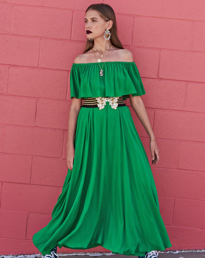 Morning Glory Maxi Dress - Emerald by Meghan Fabulous