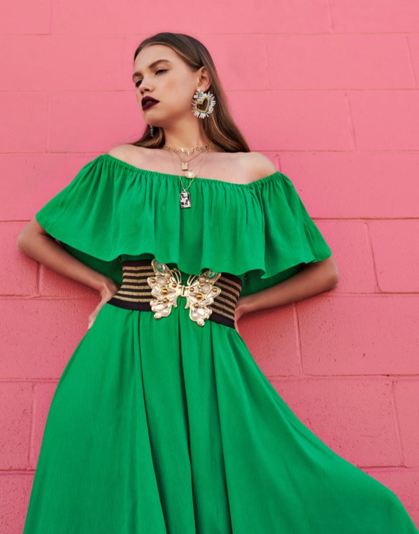 Morning Glory Maxi Dress - Emerald by Meghan Fabulous