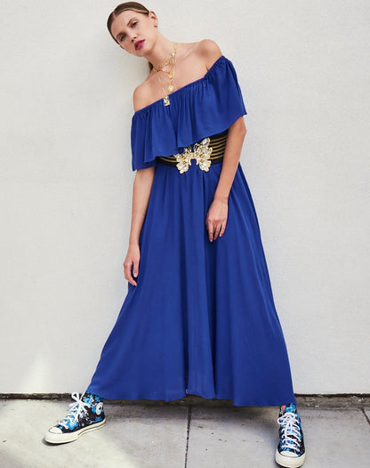 Morning Glory Maxi Dress - Royal by Meghan Fabulous