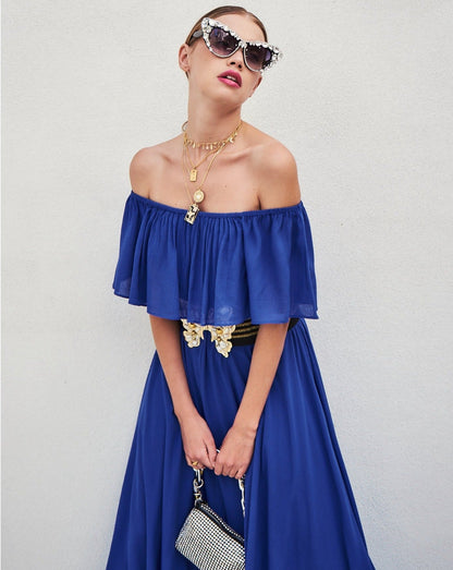 Morning Glory Maxi Dress - Royal by Meghan Fabulous