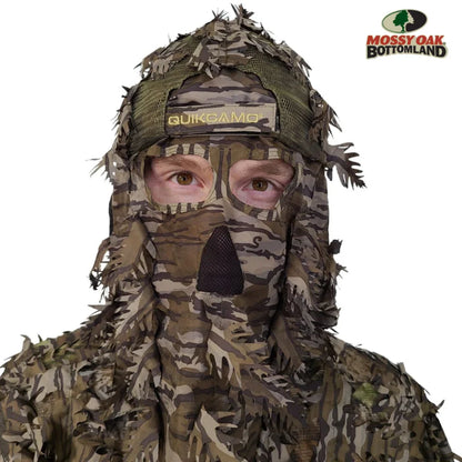 2-in-1 REAR Leafy Face Mask and Camo Hat (Fitted) by QuikCamo