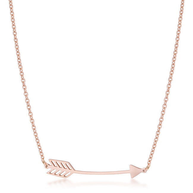 Arianna Stainless Steel Arrow Necklace by Avera Group