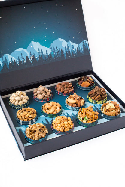 12 Days of Gourmet Nuts - Premium Winter Wonderland Nut Gift Selection for Holiday Gifting by DM Snacks