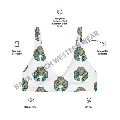 Yeehaw Turquoise Naja Bikini Top by Baha Ranch Western Wear