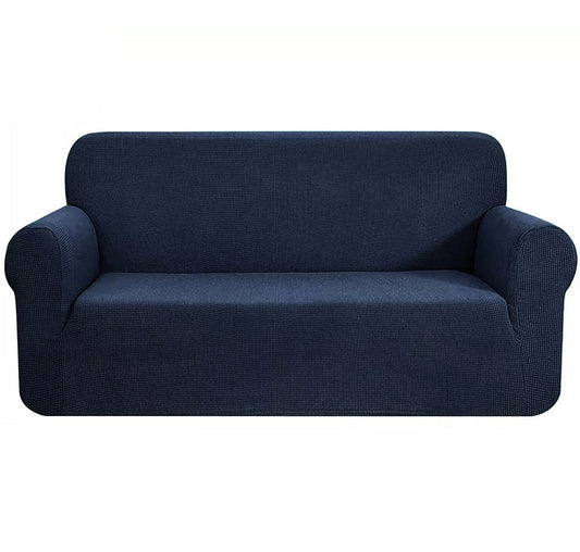 Navy Blue 2-Piece Set Slipcover Sofa & Loveseat Cover Protector 4-Way Stretch Elastic by Homemartgoods