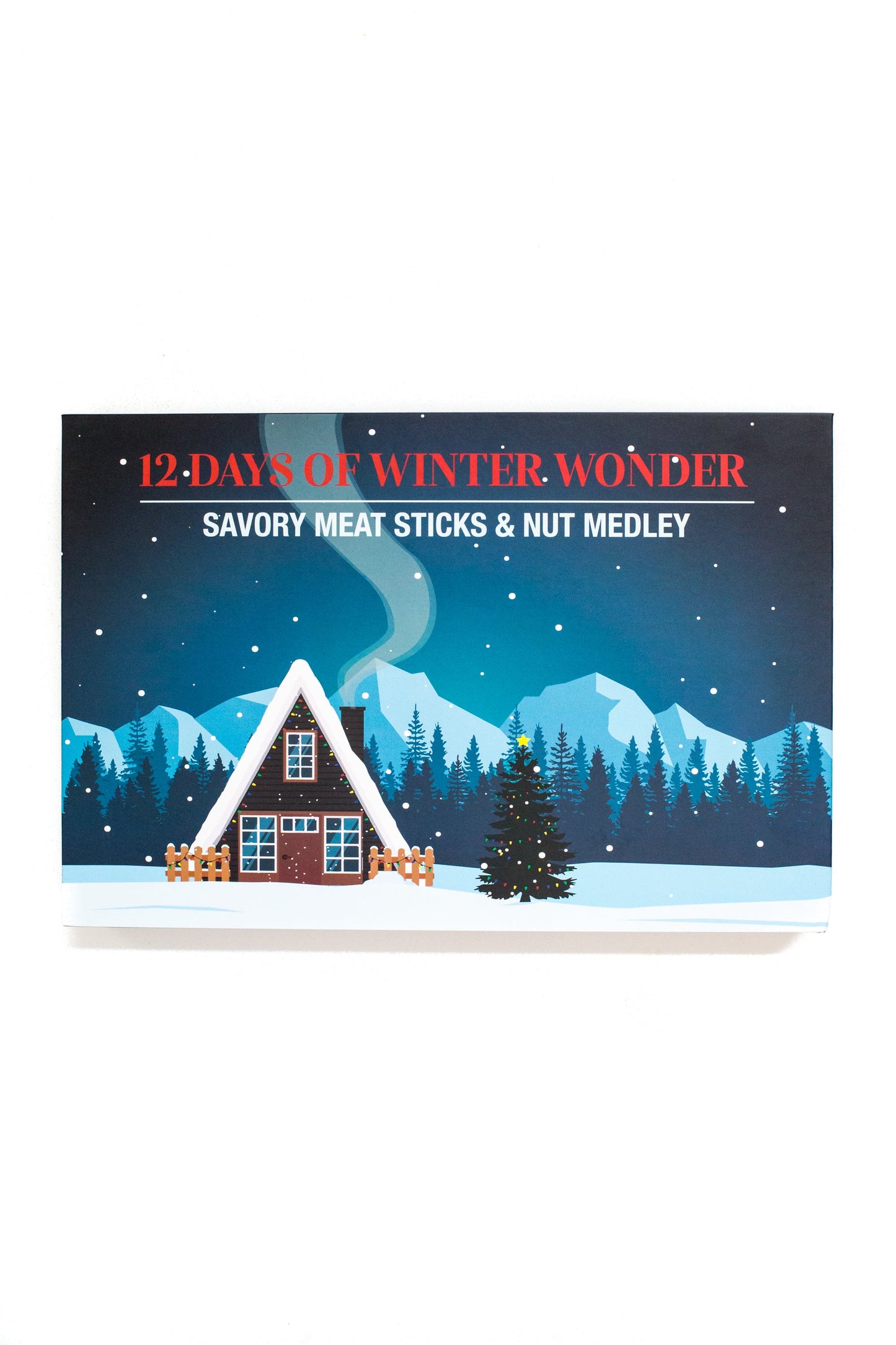 12 Days of Winter Wonder - Savory Meat Sticks & Nut Medley Advent Calendar - Gourmet Holiday Gift Box by DM Snacks