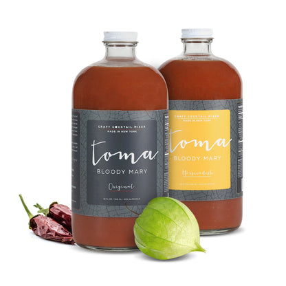 Toma Bloody Mary Original/Horseradish (32oz) 2-PACK Variety by Toma Bloody Mary Mixers