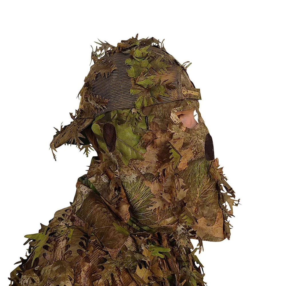 2-in-1 REAR Leafy Face Mask and Camo Hat (Fitted) by QuikCamo