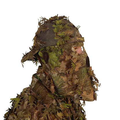 2-in-1 REAR Leafy Face Mask and Camo Hat (Fitted) by QuikCamo