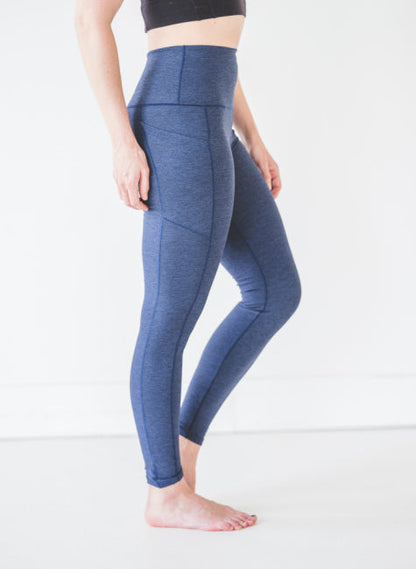 Navy Wander Pocket Yoga Pants *Final Sale* by Colorado Threads Clothing