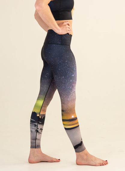 Northern Lights Yoga Pants by Colorado Threads Clothing