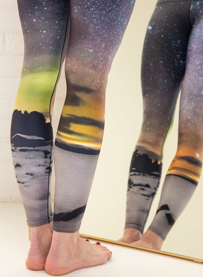 Northern Lights Yoga Pants by Colorado Threads Clothing