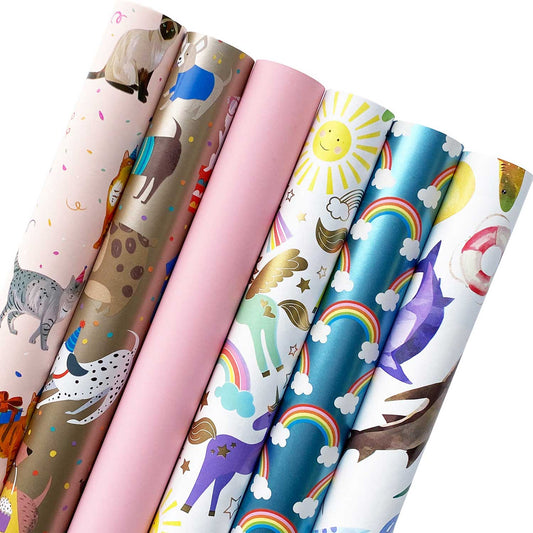 All Occasion Wrapping Paper Bundle with Cut Lines on Reverse by Present Paper