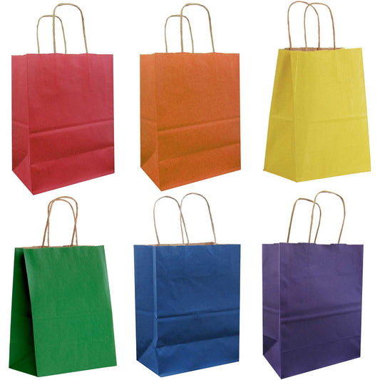 All Occasion Bright Rainbow Kraft Solid Totes by Present Paper