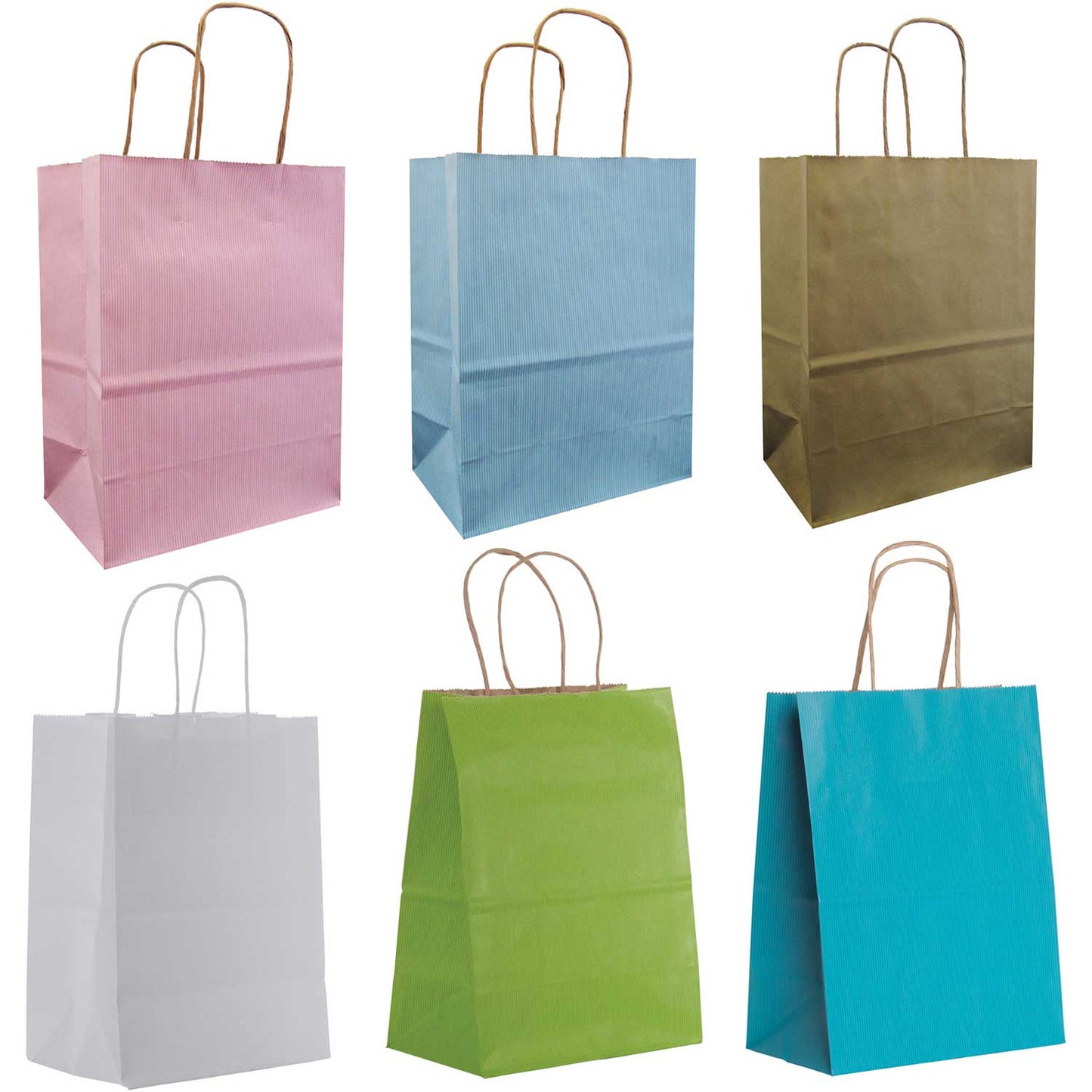 All Occasion Light Kraft Medium Solid Totes (12 Pack) by Present Paper