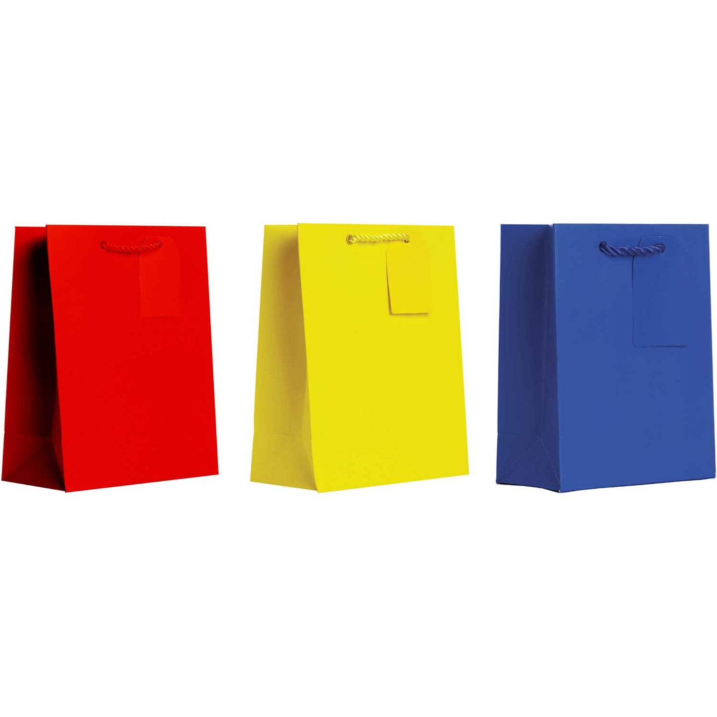 All Occasion Primary Small Solid Paper Gift Bags (6 Pack) by Present Paper