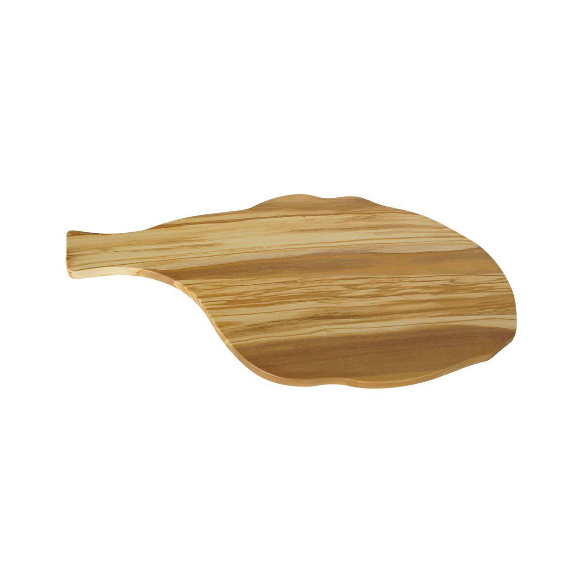 OLIVEWOOD LEAF-shape CUTTING BOARD Handle -- 16.8 x 8.7" by Peterson Housewares & Artwares