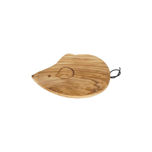 OLIVE WOOD MOUSE-shape CHEESE BOARD 10" x 9.5" by Peterson Housewares & Artwares