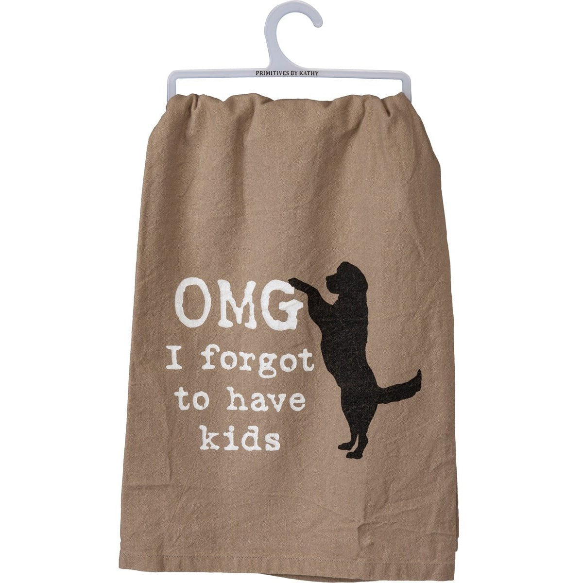 OMG I Forgot To Have Kids Cotton Dish Towel | Dog Lover Funny Novelty Cloth Tea Towel | Gift for Her by The Bullish Store