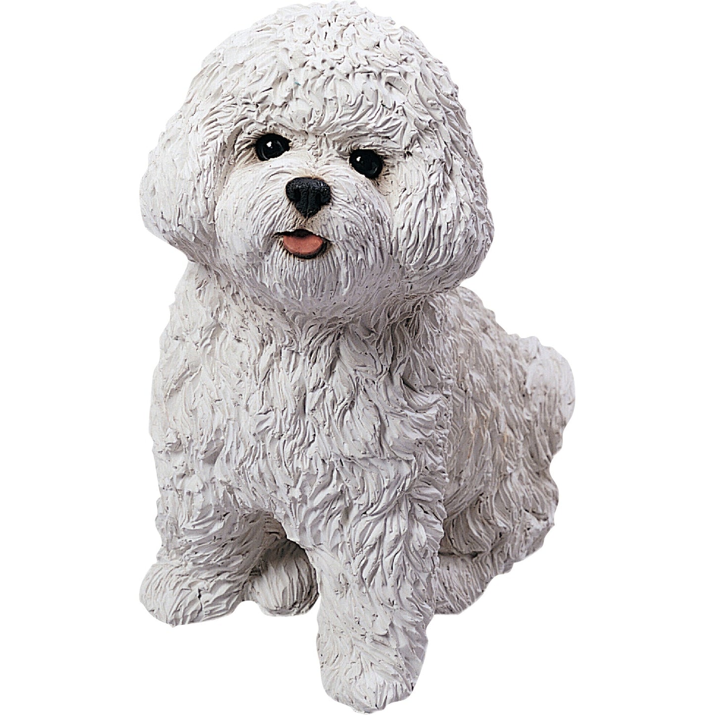 Sandicast "Original Size" Sitting Bichon Frise Dog Sculpture by Present Paper