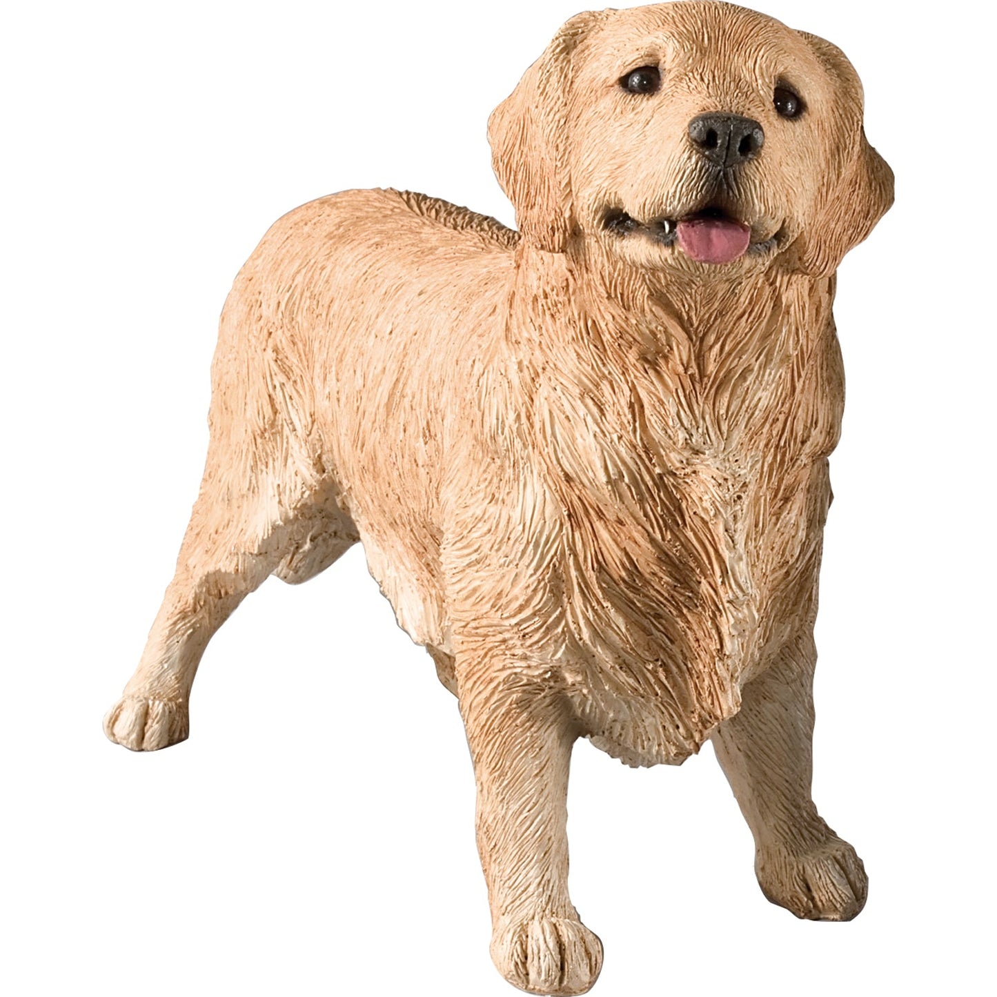 Sandicast "Original Size" Standing Golden Retriever Dog Sculpture by Present Paper