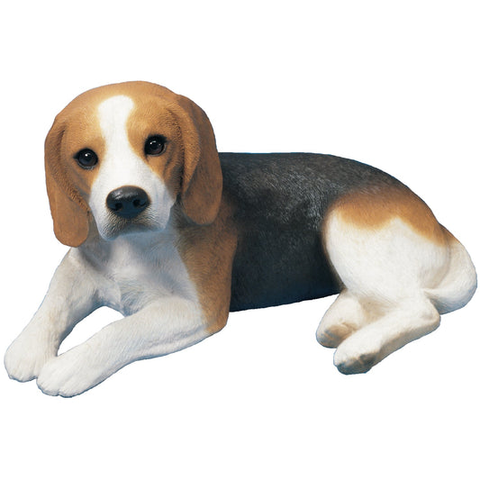 Sandicast "Original Size" Lying Beagle Dog Sculpture by Present Paper