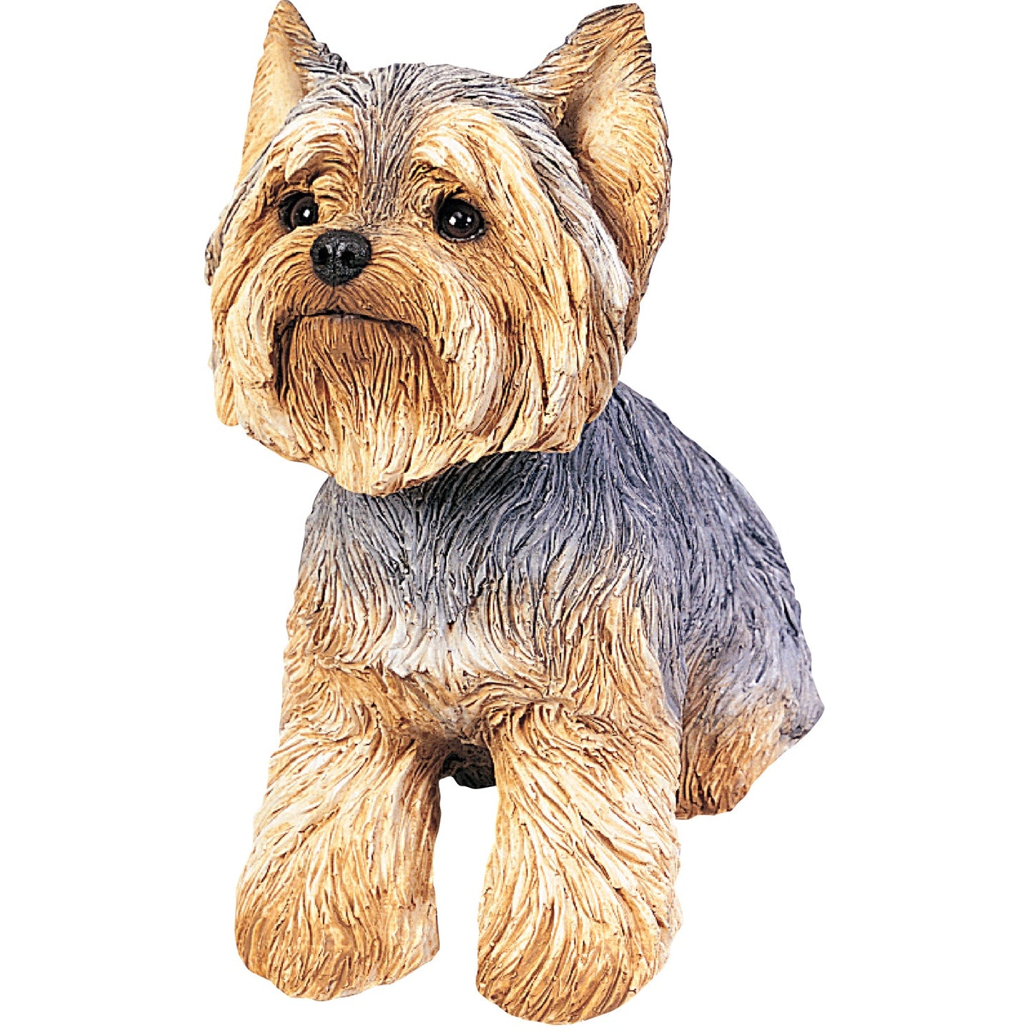 Sandicast "Original Size" Sitting Yorkshire Terrier Dog Sculpture by Present Paper