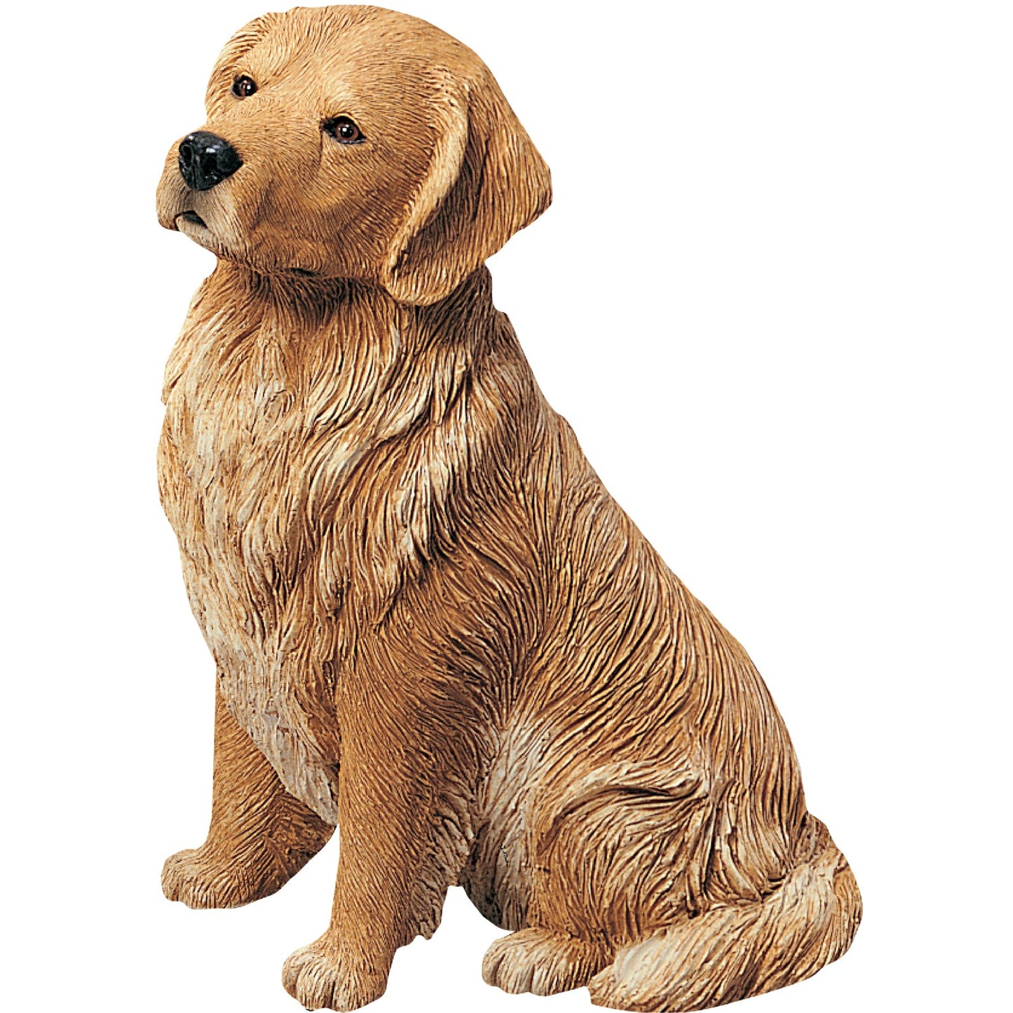 Sandicast "Original Size" Sitting Golden Retriever Dog Sculpture by Present Paper