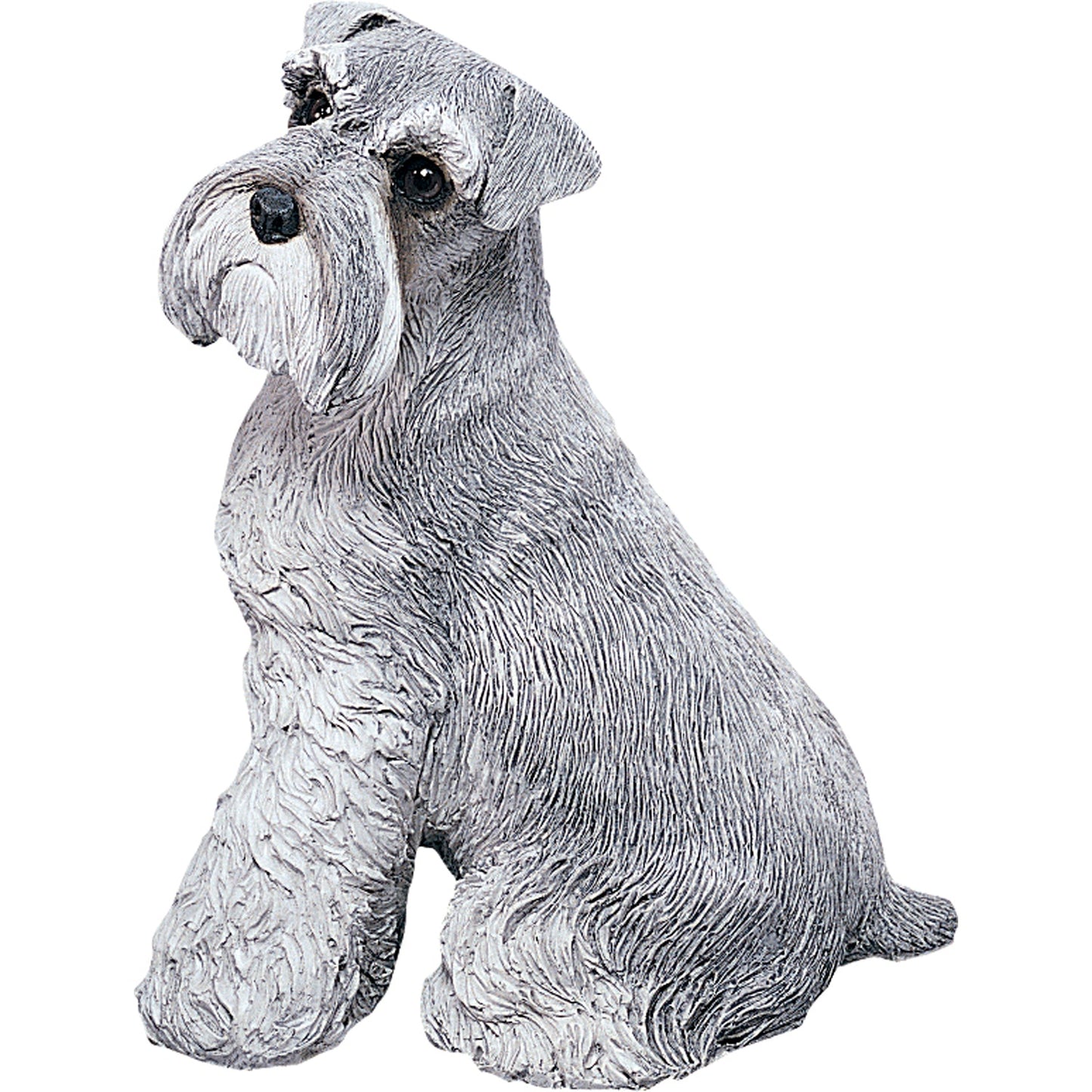 Sandicast "Original Size" Sitting Gray UC Schnauzer Dog Sculpture by Present Paper