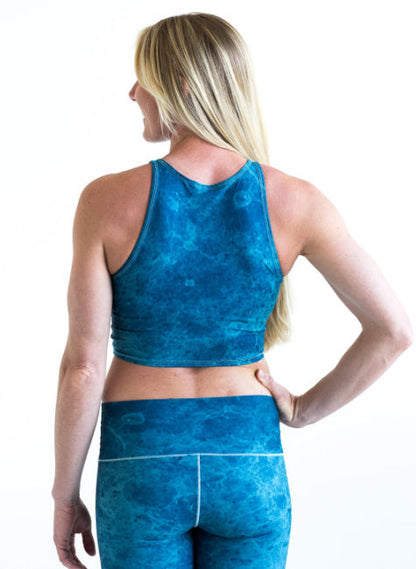 Ocean Marble Crop Top *FINAL SALE* by Colorado Threads Clothing