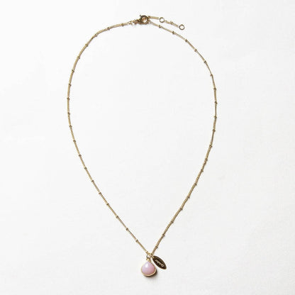 October Pink Opal Birthstone Necklace by Tiny Rituals