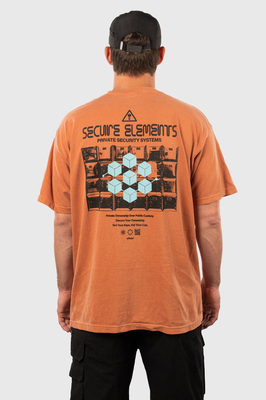 Secure Elements T-Shirt (Distressed Orange) by The Official Brand