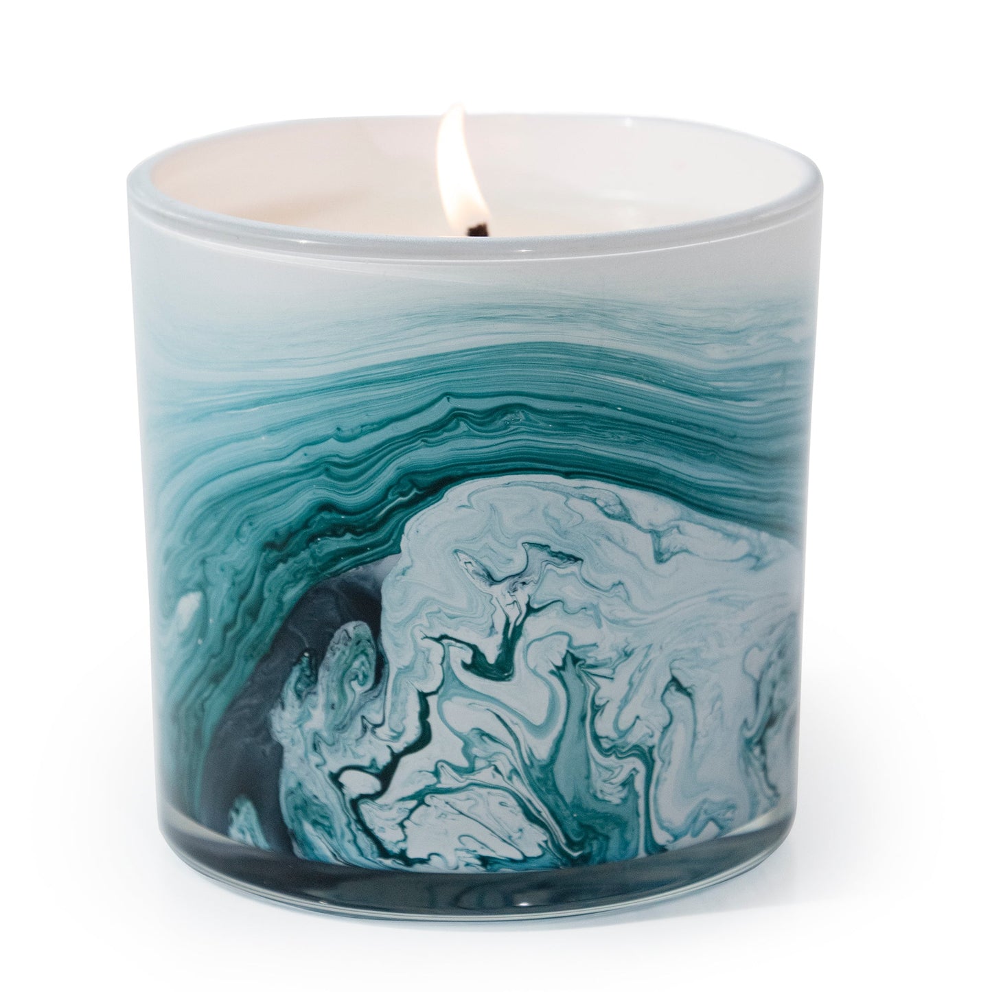 Orchid & Cedar 14 oz. Swirl Glass Candle by Andaluca Home