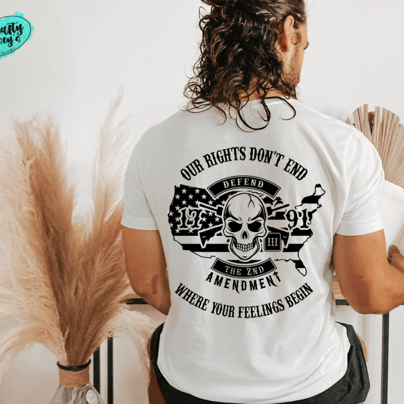 Our Rights Don't End Where Your Feelings Begin Black Print by Crafty Casey's