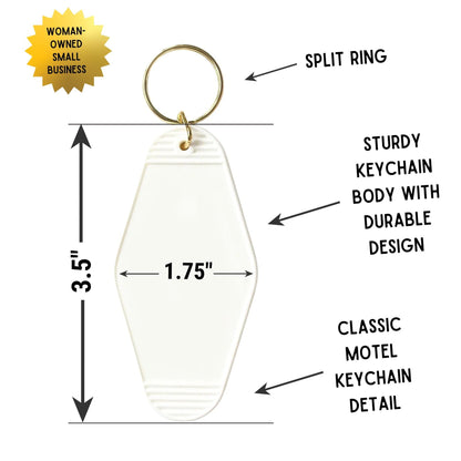 Out of Patience for Deeply Disappointing Men Motel Style Keychain by The Bullish Store