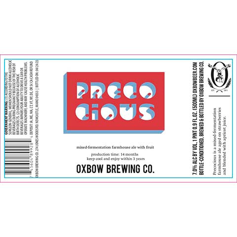 Oxbow Precious Sour by CraftShack Liquor Store