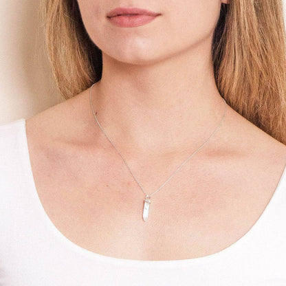 Moonstone Crystal Point Necklace by Tiny Rituals