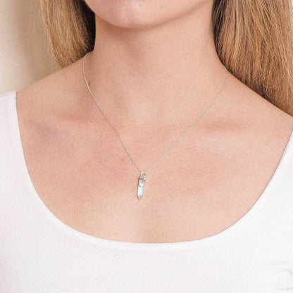 Moonstone Crystal Point Necklace by Tiny Rituals