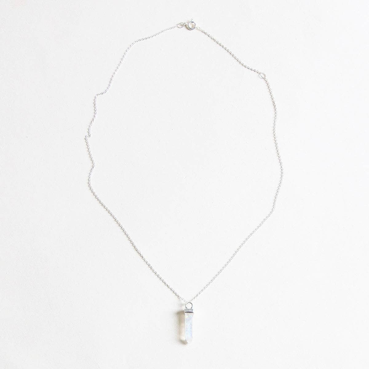 Moonstone Crystal Point Necklace by Tiny Rituals