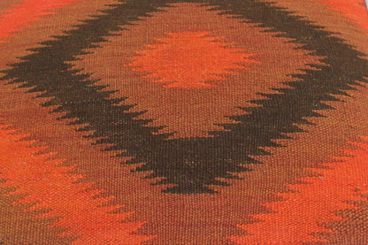 Southwestern Bradbury Handmade Kilim Upholstered Ottoman by Bareens Designer Rugs