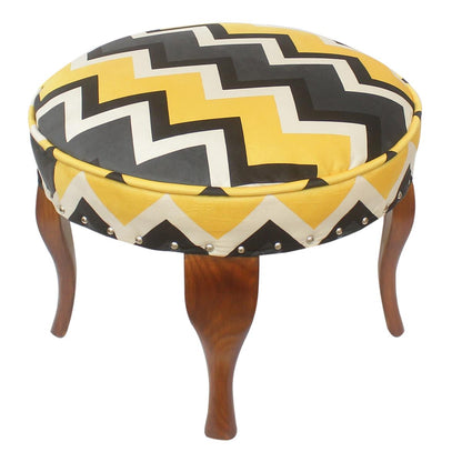 Retro Marco Handmade Italian Velvet Upholstered Ottoman by Bareens Designer Rugs