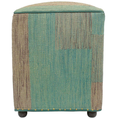 Tribal Mclean Handmade Kilim Upholstered Ottoman by Bareens Designer Rugs