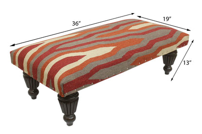 Modern Lambri Handmade Kilim upholstered Settee by Bareens Designer Rugs