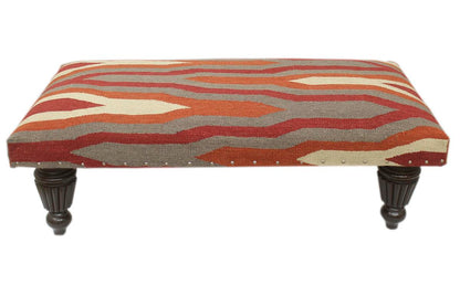 Modern Lambri Handmade Kilim upholstered Settee by Bareens Designer Rugs