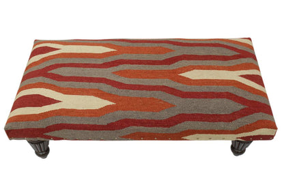 Modern Lambri Handmade Kilim upholstered Settee by Bareens Designer Rugs