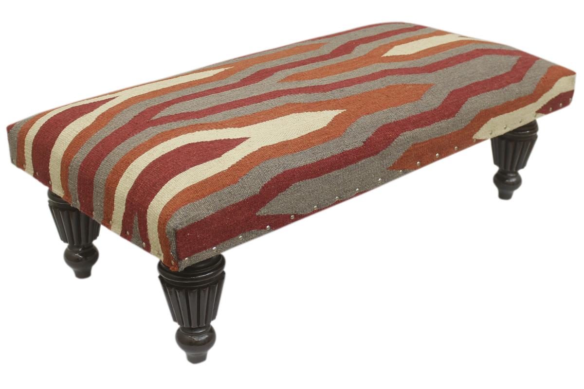 Modern Lambri Handmade Kilim upholstered Settee by Bareens Designer Rugs