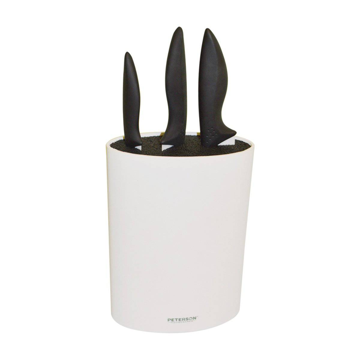 UTILITY KNIFE BLOCK (Oval/WHITE) by Peterson Housewares & Artwares