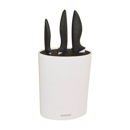 UTILITY KNIFE BLOCK (Oval/WHITE) by Peterson Housewares & Artwares