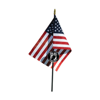 POW/MIA Veteran Grave Marker With 30 Inch Tall American Cemetery Flag, Officially Licensed Military Seal. by The Military Gift Store