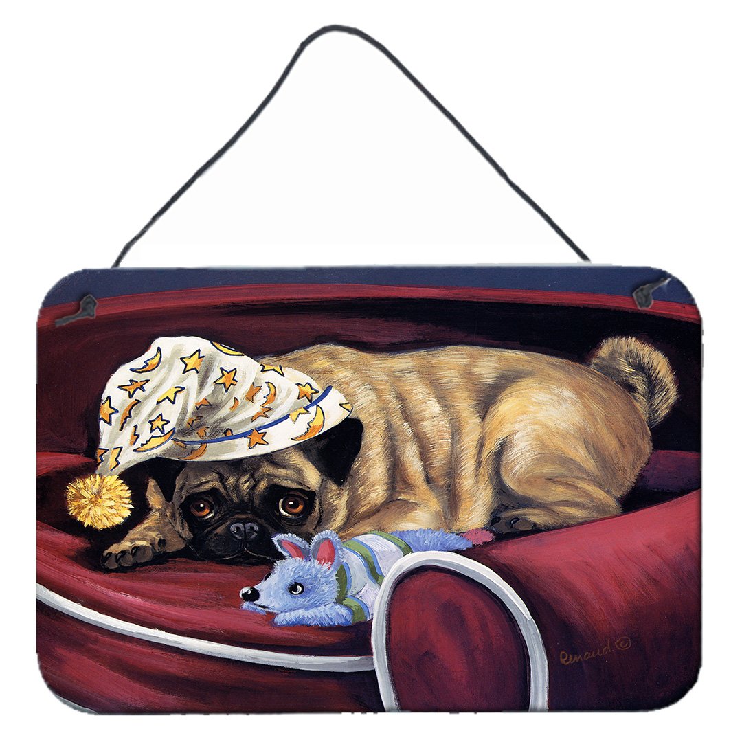 Pug Goodnight Sweetheart Wall or Door Hanging Prints PPP3269DS812 by Caroline's Treasures